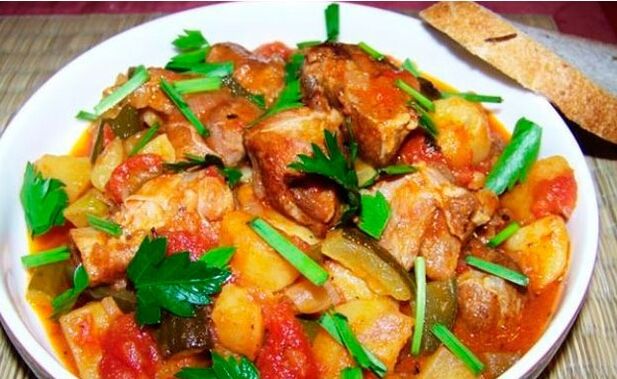 Kött med grönsaker